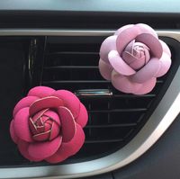 Wholesale Rose Car Air Humidifier Essential Oils Diffusers Vehicle Air Purifier Car Vents Clip Perfume Decoration Accessories Auto Aroma Car Fragrance