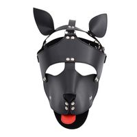 Wholesale Sex Products PU Leather Hood Mask Headgear Dog Bondage Slave In Adult Games Couples Fetish Flirting Toys For Women Men Gay