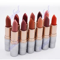 Wholesale no logo color lipstick shinning tube hot sell lip rouge can print your logo easy to color matte establish your brand