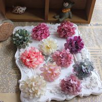 Wholesale 4cm Head Fake Chrysanthemum Artificial Silk Small Hydrangea Heads Diy Decoration Accessories Wedding Wrist Corsage Flowers