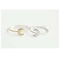 Wholesale Min pc Unique Simple flat crescent moon knuckle Ring in Gold silver rosegold Simple Tiny Snake Ring JZ133