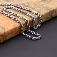 Wholesale Personalized sterling silver vintage style jewelry American European antique silver hand made designer thick chain necklace for men