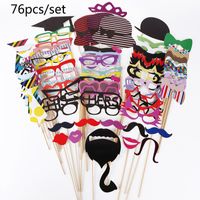 Wholesale Wedding DIY Decoration Photo Booth Props Funny Mask Glasses Mustache Lip On A Stick Baby Shower Wedding Birthday Party Supplies