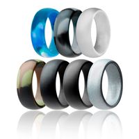 Wholesale Flexible Silicone O ring Wedding Ring Comfortable Fit Lightweigh Ring for Mens Multicolor Comfortable Design for Men