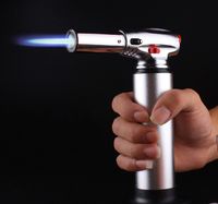 Wholesale 1300C Butane Scorch torch jet flame lighter kitchen torch Giant Heavy Duty Butane Refillable Micro Culinary Torch Self igniting DHL free