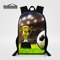 Wholesale Cool Football Printed Boys School Bag Rucksack Soccer Designer Backpack For Teenager Men Large Capacity Business Travel Bag Male Rugtas Pack