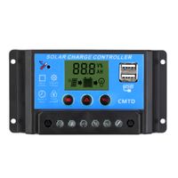 Wholesale Freeshipping A V VOverload Protection Solar Charge Controller Auto Regulator Timer Solar Panel Battery Lamp LED Light with LCD Display