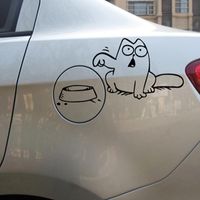 Wholesale Hungry Simon s Cat Bowl JDM Decal Funny Gas Fuel Tank Cap Cover Vinyl Sticker For Car Truck SUV Window Bumper Wall Glass Laptop