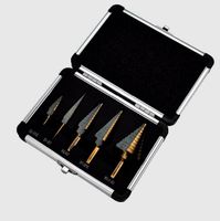 Wholesale 5pcs step cone drill set drill bits for metal tool box Hole Cutters power cones HSS high speed steel multiple ferramentas