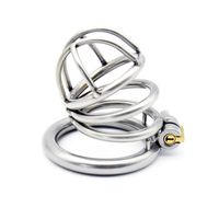 Wholesale Latest Medium Size Male Stainless Steel Cock Penis Cage Ring Chastity Belt Art Device BDSM Sex toys