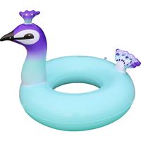 Wholesale Cartoon Peacock Design Inflatable Tubes Huge Beautiful Birds Swimming Ring Creative Thickened Pool Floating Mat For Beach Water Play xr2 Z
