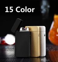 Wholesale USB charge Dual Arc Lighter windproof personality Electric Cigarette Lighter Novelty Metal Flameless Torch Rechargeable color b808