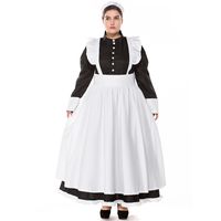 Wholesale Classic Black And White French Apron Maid Cosplay Dress Women Maidservant Costume Ball Gowns Halloween Cosplay Costume Plus Size