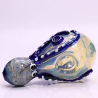 Wholesale New Arrived Octopus Glass Pipe Colorful Smoking Hookah Spoon Pipes Heady Tobacco Hand