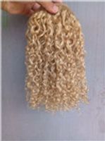 Wholesale Strong Chinese Virgin Remy Curly Hair Weft Human Top Extensions blonde Color set