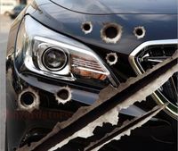 3D 21X30CM Bullet Holes Car Stickers Scratch Decal Waterproof Motorcycle Sticker