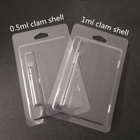 Wholesale Retail ClamShell Best selling ml vaporizer cartridge plastic packaging clear ClamShell vape packaging e cig for ml vape pen cartridge