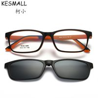 Wholesale KESMALL TR90 Ultralight Retro Sunglasses HD Polarized Clip on Sun Glasses Driving Magnetic Eyewear Oculos UV400 BY398