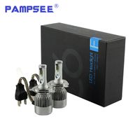 Wholesale PAMPSEE C6F H4 Car Led Headlight High Power Auto H3 H11 H7 H13 High Low W LM White K Bulb Repalcement Headlamp