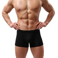 Wholesale New Sexy Men Underwear Black White Fashion Mens Boxer Shorts Bulge Pouch Soft Underpants