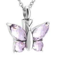 Wholesale IJD8497 Collier bijoux Hold Ashes Memorial Jewelry Animal Urn Butterfly Urn Cremation Pendant Necklace Fashion Jewelry
