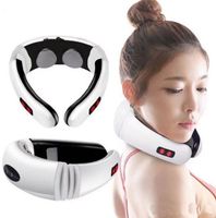 Wholesale Portable Electric Back Neck massager with Acupuncture magnetic therapy Impulse Cervical Vertebra Treatment Instrument