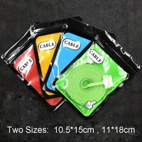Wholesale Colorful Zipper Packing Bag Plastic Package Pouch Box For Car Charger Micro USB Data Sync Cable Audio Headphone For Mobile Phone Accessories