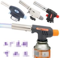 Wholesale BBQ Blowtorch Cooking Lighters Soldering Butane Gas Torch Flame Auto Ignition Blow Jet Lighter Welding Burning Heating Kitchen Tool Styles
