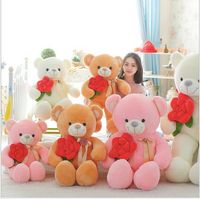 Wholesale Simulation Giant Large Size Teddy Bear Plush Toys Stuffed Rose Teddy Bear Toy Lowest Price Birthday gifts Christmas