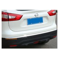 Wholesale hot sale car styling ABS chrome Rear door License tailgate bumper frame plate trim trunk hood accessory For Nissan Qashqai