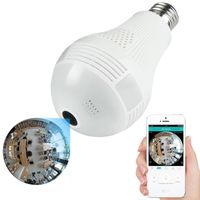 Wholesale 3MP MP MP Wireless IP Camera Bulb Light FishEye Degree D VR Mini Panoramic Home CCTV Security Bulb Camera IP