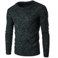 Wholesale Warm Sweater Men Thickening Pullover Sweater Male O Neck Color Dot Slim Fit Knitting Mens Sweaters Man Pullover Men XL High Quality