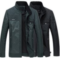 Wholesale Men Jacket Fashion Hot Coat Big Size Men Clothing Autumn Thin Jkackets Male Winter Business Gentleman Jacket Coat XL