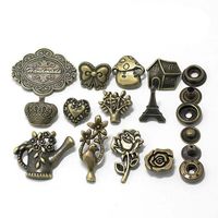 Wholesale 4in one Snap Buttons Fasteners Pres prong Stud metal bowknot rose etc for handmade Gift Craft DIY Sewing wallet handbag coat jeans