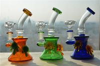 Wholesale Hot Sale CM Turtles Glass Bong Colorful Hookah Water Pipe Vapor Hookah mm Joint Glass Bongs
