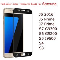 Wholesale Full Covered Tempered Glass For Samsung Galaxy S7 A5 S6 S5 S4 S3 J5 Prime J5 J7 C5 C7 C9 Pro Screen Protective Film