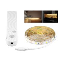 Wholesale SMD2835 SMD5050 Wireless Motion Sensor LED Strip white and warm white flexible tape lamp for bed room stairs cabinet lighting