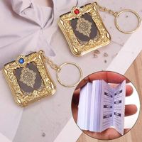 Wholesale Kimter Muslim Key Rings Mini Ark Quran Book Keychain Arabic OPP Pendant Accessories Crafts Keyrings Jewelry M177FA
