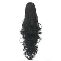 Wholesale Fashion Long Wavy Cosplay Wigs Curls Wavy Ponytail Wigs Claw Clip Pony Tail Hair Extensions Multicolor Women Wig Heat Resistant