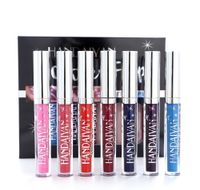 Wholesale New ePacket Free Hot Colors in one set HANDAIYAN glitter flip lip non stick glass lip gloss with gift