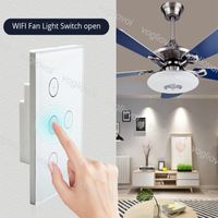 Wifi Smart Ceiling Fan Light Wall Switch Life Tuya App Remote Various Speed Control Interruptor Compatible For Alexa Google Home Epacket