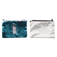 Wholesale sublimation blank sequins cosmetic bags hot transfer printing makeup bag consumables wholesales new styles cm