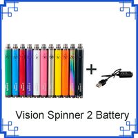 Wholesale Vision Spinner Battery high mAh VV Adjustable Voltage V For Thread Vaporizer Cigarettes Ego Atomizer vs backwoods