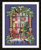 Wholesale The window of Christmas scenery decor paintings Handmade Cross Stitch Craft Tools Embroidery Needlework sets counted print on canvas DMC CT CT