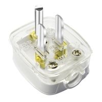 Wholesale us american pins ac electrical power rewireable plug male w wire socket outlet adaptor adapter extension cord cable connector