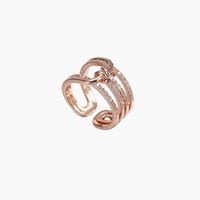 Super Lindo Oro//plata tono anillo de cristal múltiples opciones