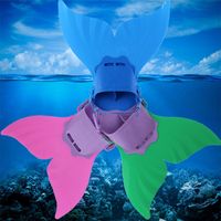 Wholesale 3 Colors Adjustable Mermaid Swim Fin Diving Monofin Swimming Foot Flipper Mono Fin Fish Tail Swim Training Kids Gift CCA11674