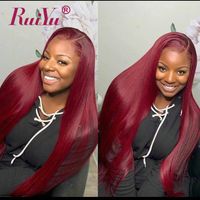 99j Borgoña Paquetes Brasileña Del Pelo Recto De La Armadura De Paquetes Pre Color Del Pelo De La Armadura Del Color De Vino Rojo Peruana De Malasia