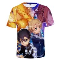Wholesale Anime SAO Sword Art Online D T Shirt Streetwear Hip Hop Funny Tshirt Graphic Tees Hipster Tee Shirt Homme Cosplay Costumes