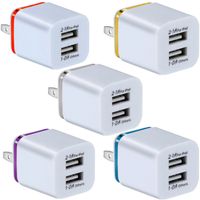 Wholesale Dual Usb Ports A A EU US Ac Home Travel Wall Charger Power Adapter Plug For Samsung Galaxy Note S8 S10 htc Android phone